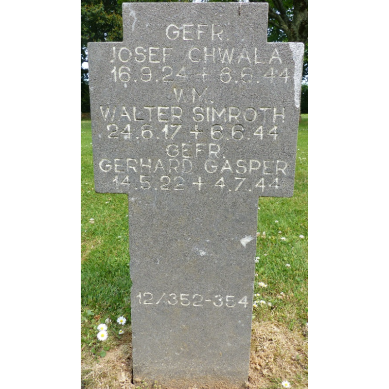 Sterbebilder, carte du souvenir, Gefr. Joseph Chwala, 6.Fallschirmjäger-Regiment, 8 juin 1944, Normandie