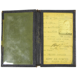 Carte d'identité, F/O Roy Carman, pilote de planeur, 305th TCS, 442nd TCG, 9th Air Force, USAAF, ETO