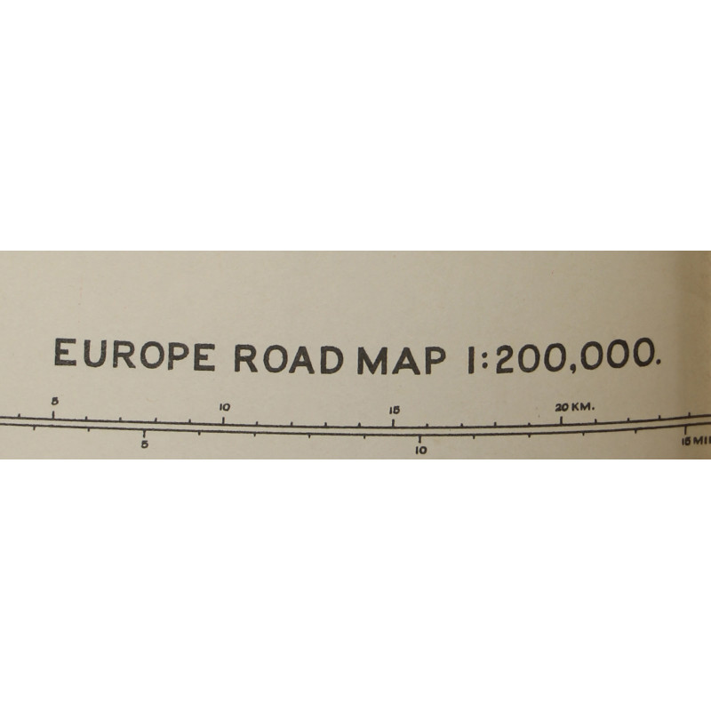 Carte alliés, MONS-LUXEMBOURG, Bataille des Ardennes, 1942