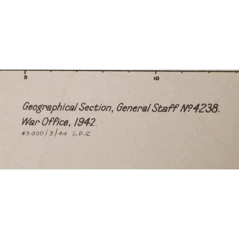Carte alliés, MONS-LUXEMBOURG, Bataille des Ardennes, 1942