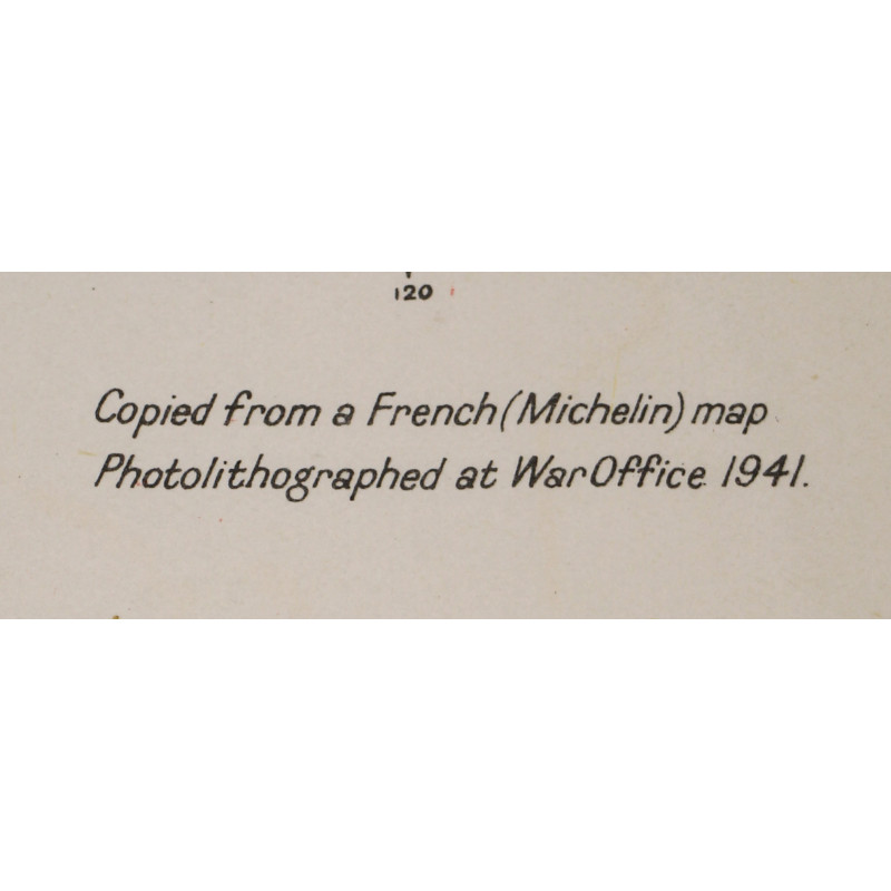 Carte alliés, MONS-LUXEMBOURG, Bataille des Ardennes, 1942