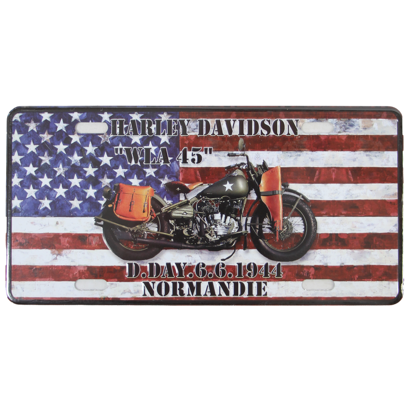 Plaque métal, Harley Davidson, petit modèle