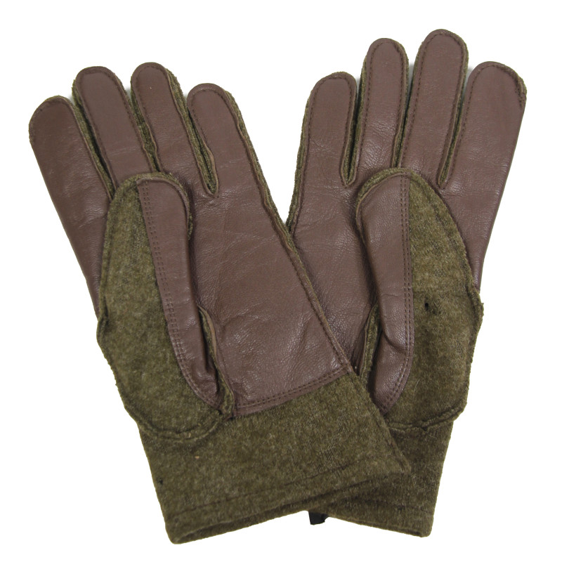 Gants en cuir et laine, US Army, SUTTON'S, taille 9