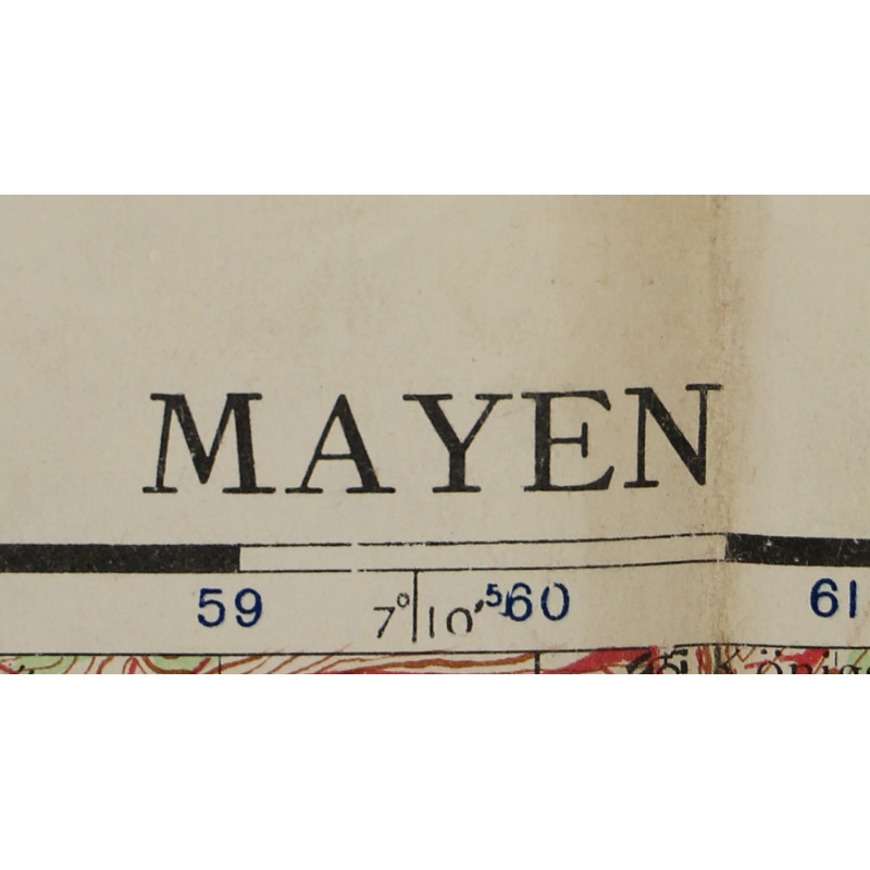 Carte alliée, MAYEN, Allemagne, 1945