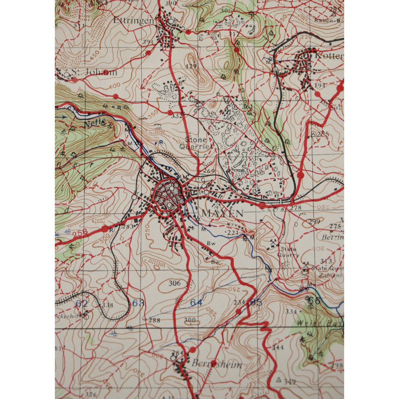Map, Allied, MAYEN, Germany, 1945