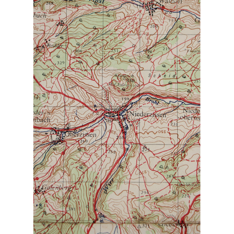 Carte alliée, MAYEN, Allemagne, 1945