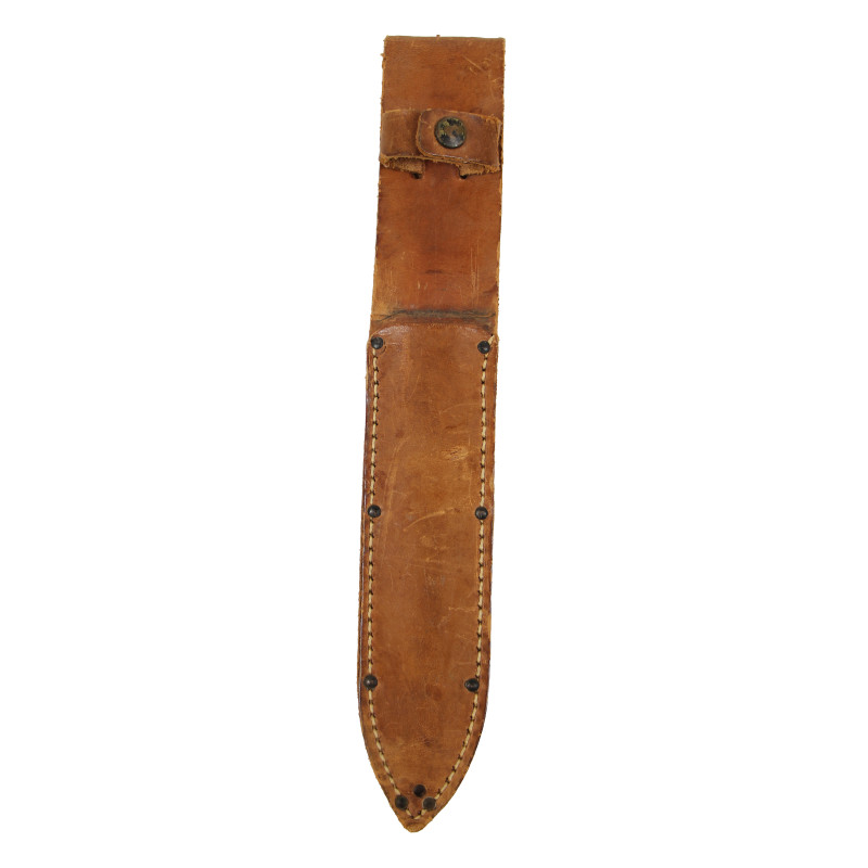Couteau de tranchée, Knuckle Knife, M1918, L.F. & C., avec fourreau en cuir