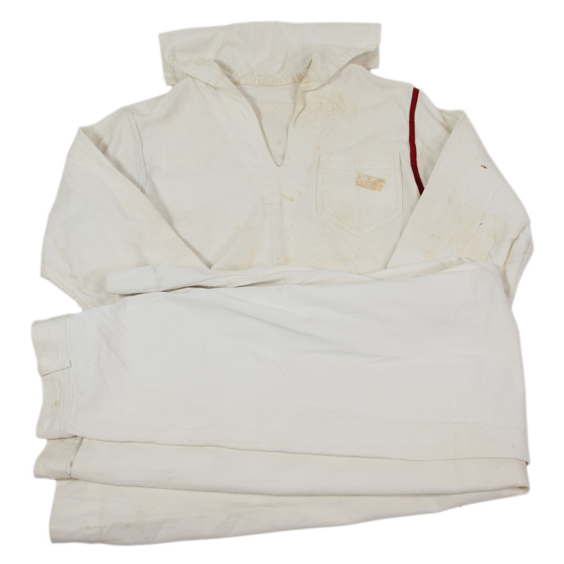 Undress White Service Uniform, US Navy, Fireman, Named