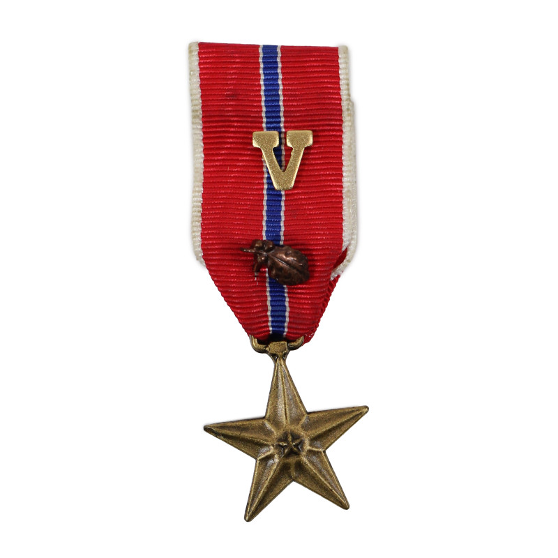 Coffret médaille, Bronze Star avec Oak Leaf Cluster et "V" Device