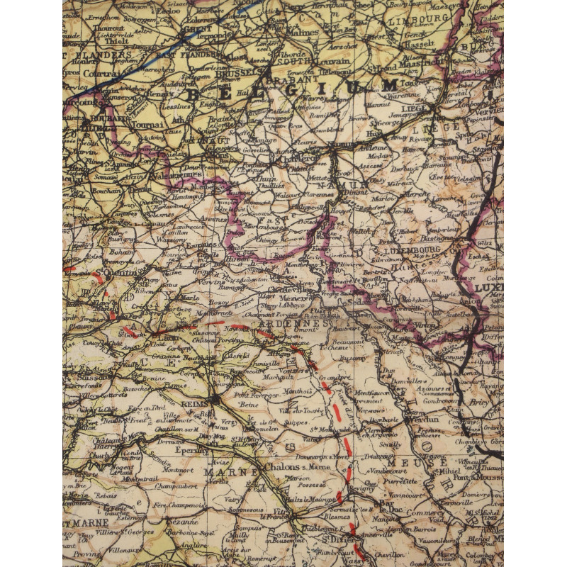Map, Rayon, ZONES OF FRANCE, MI9, 1944