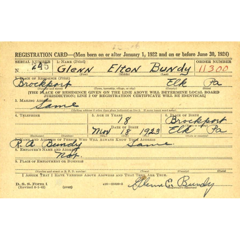 Grouping, T/5 Glenn Bundy, 51st Armored Medical Bn., 4th Armored Division, ETO
