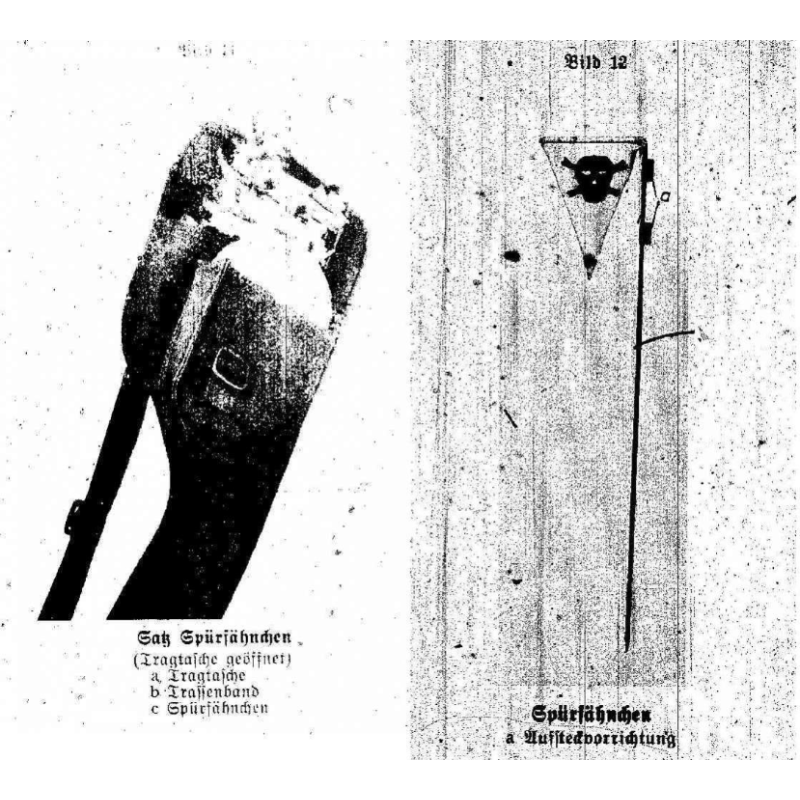 Marker, Minefield, German, M1 Helmet