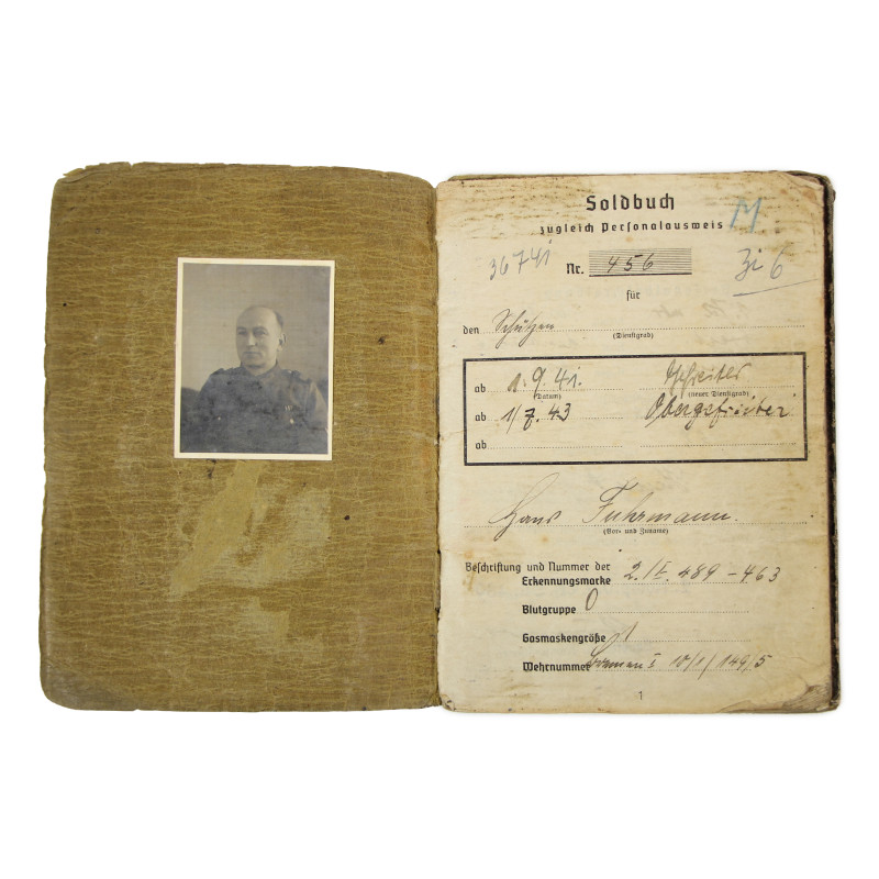 Soldbuch, Ob. Gefr. Hans Fuhrmann, Heer, 83. Infanterie-Division, Front de l'Est