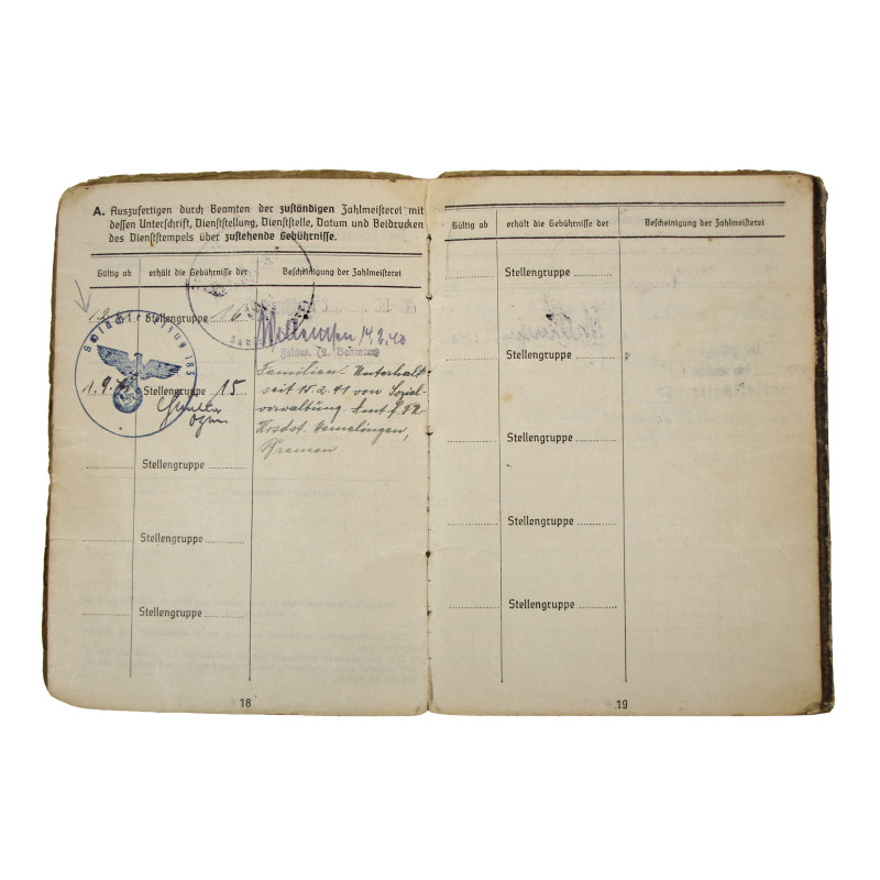 Soldbuch, Ob. Gefr. Hans Fuhrmann, Heer, 83. Infanterie-Division, Eastern Front