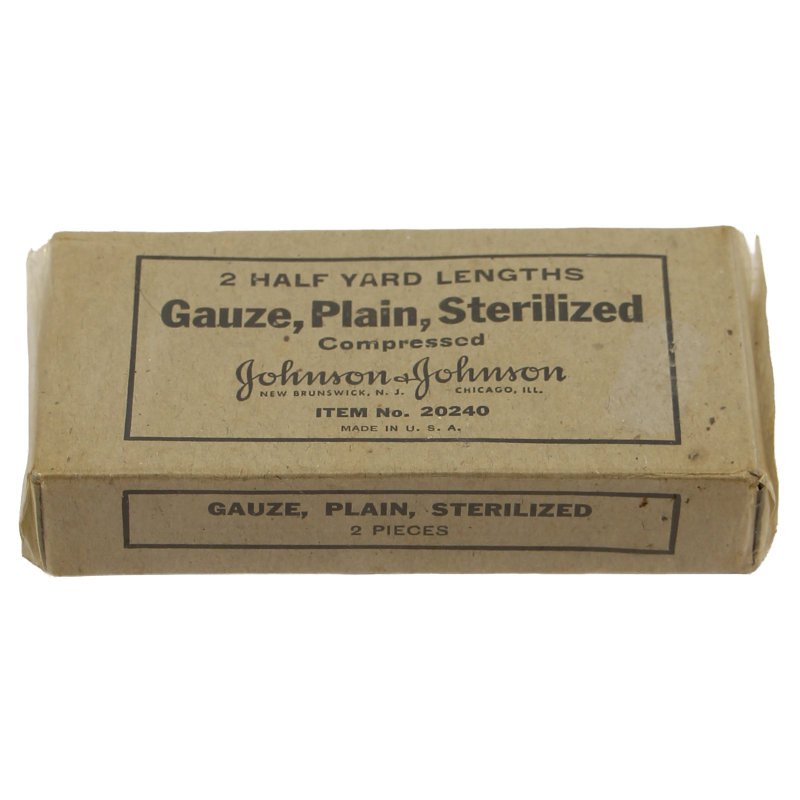 Bandes de gaze stérile, JOHNSON & JOHNSON, Item No. 20240