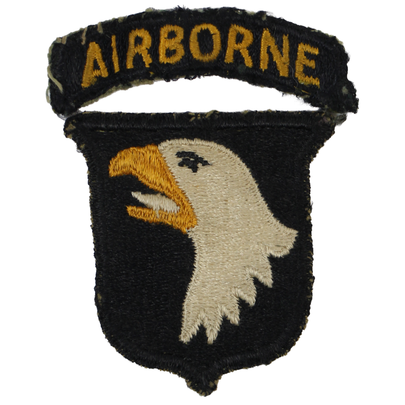 Patch, 101st Airborne Division, Type 6, White Tongue, Green back 1943