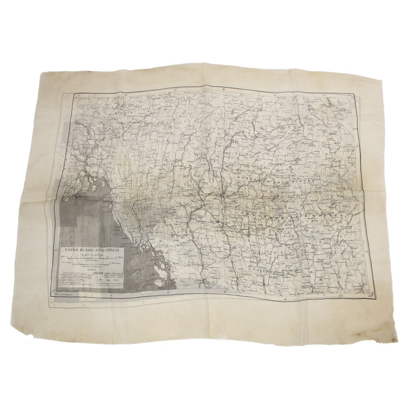 Carte d'évasion en soie, MI 9, LOWER BURMA AND SIAM