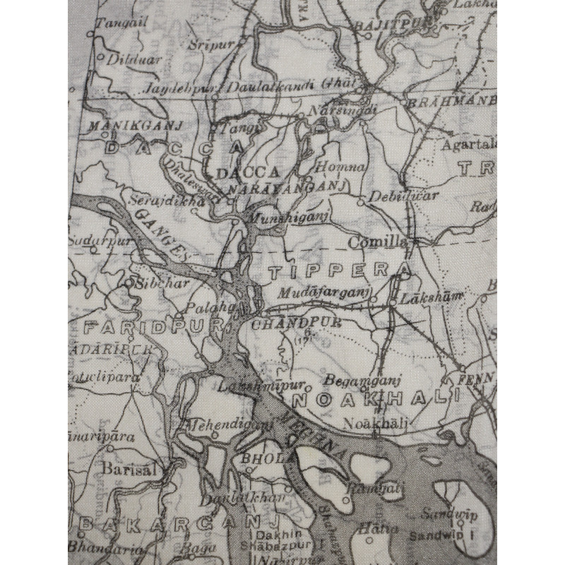 Carte d'évasion en soie, MI 9, LOWER BURMA AND SIAM