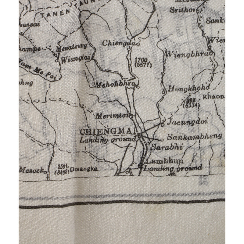 Carte d'évasion en soie, MI 9, LOWER BURMA AND SIAM