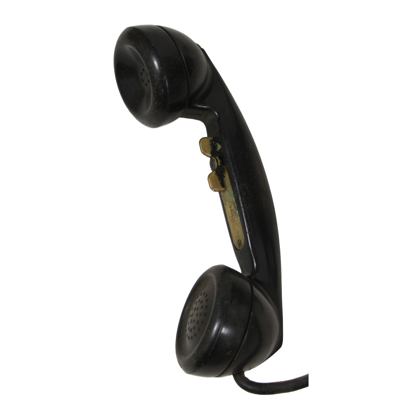 Téléphone de campagne EE-8-A, Signal Corps, avec sacoche en cuir