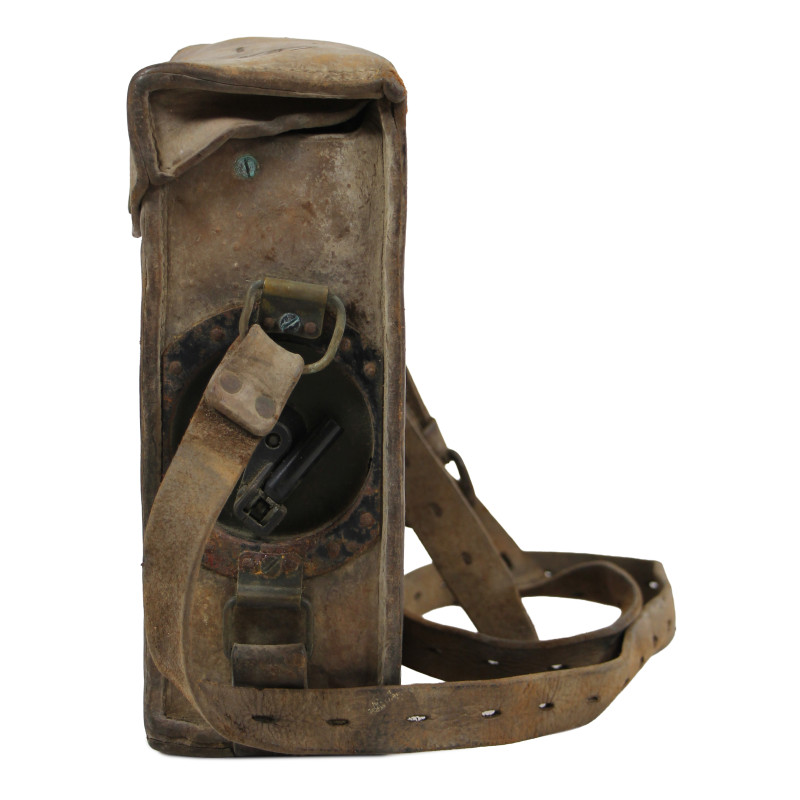 Téléphone de campagne EE-8-A, Signal Corps, avec sacoche en cuir