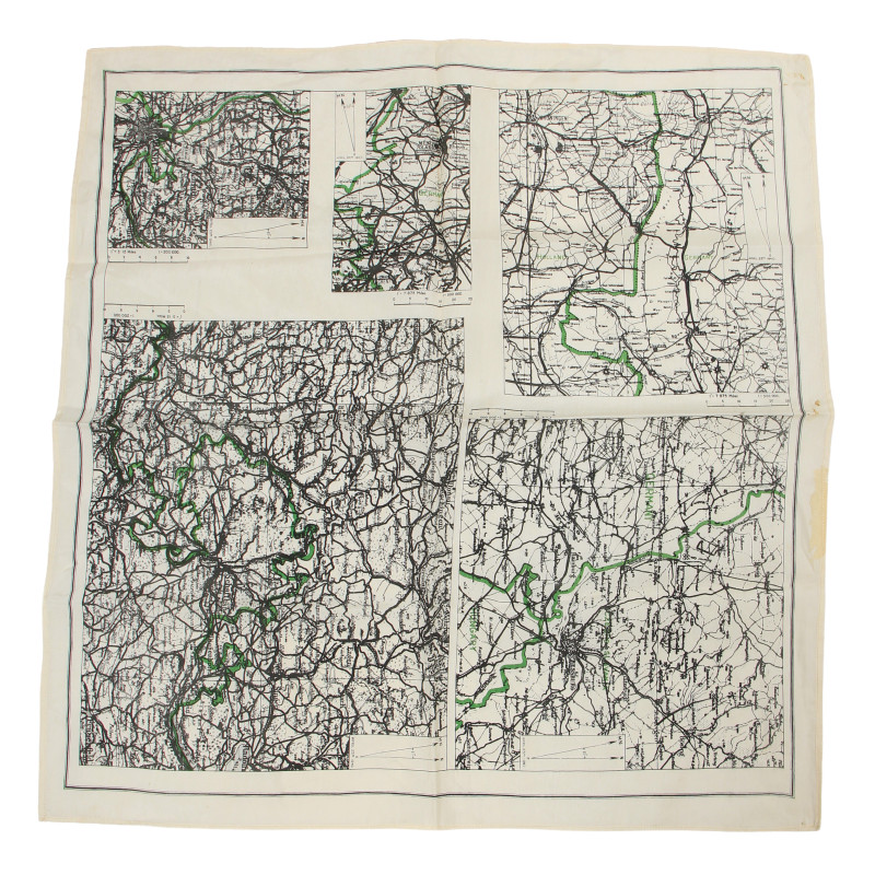 Carte d'évasion en soie, MI 9, Allemagne, 1940