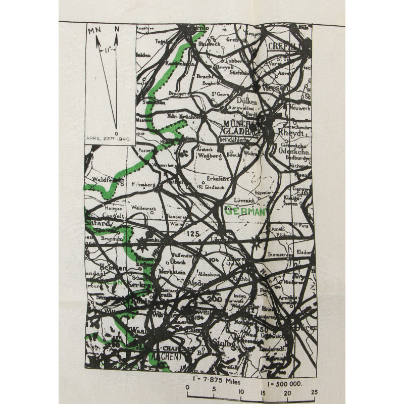 Map, Escape, Silk, MI 9, Germany, 1940
