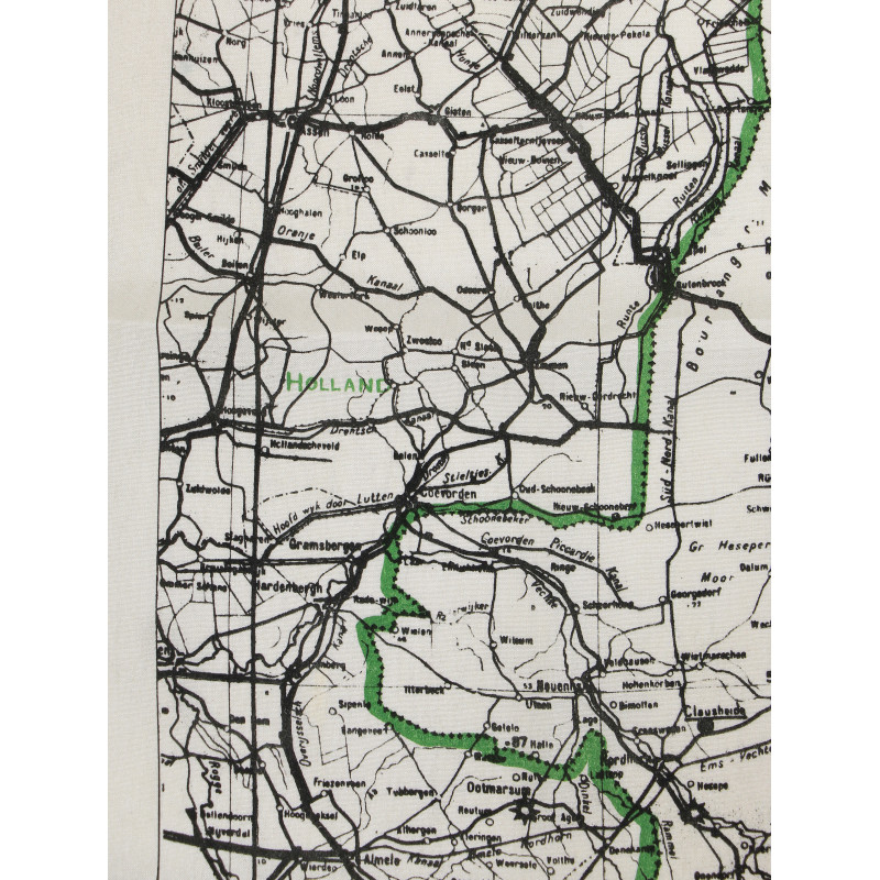Carte d'évasion en soie, MI 9, Allemagne, 1940