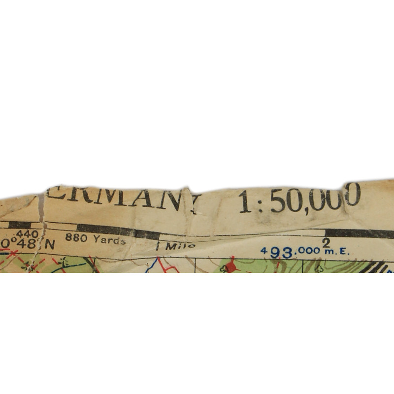 Carte alliée, SCHLEIDEN, Allemagne, 1945