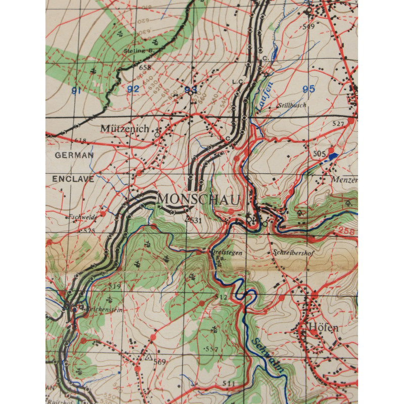 Map, Allied, SCHLEIDEN, Germany, 1945