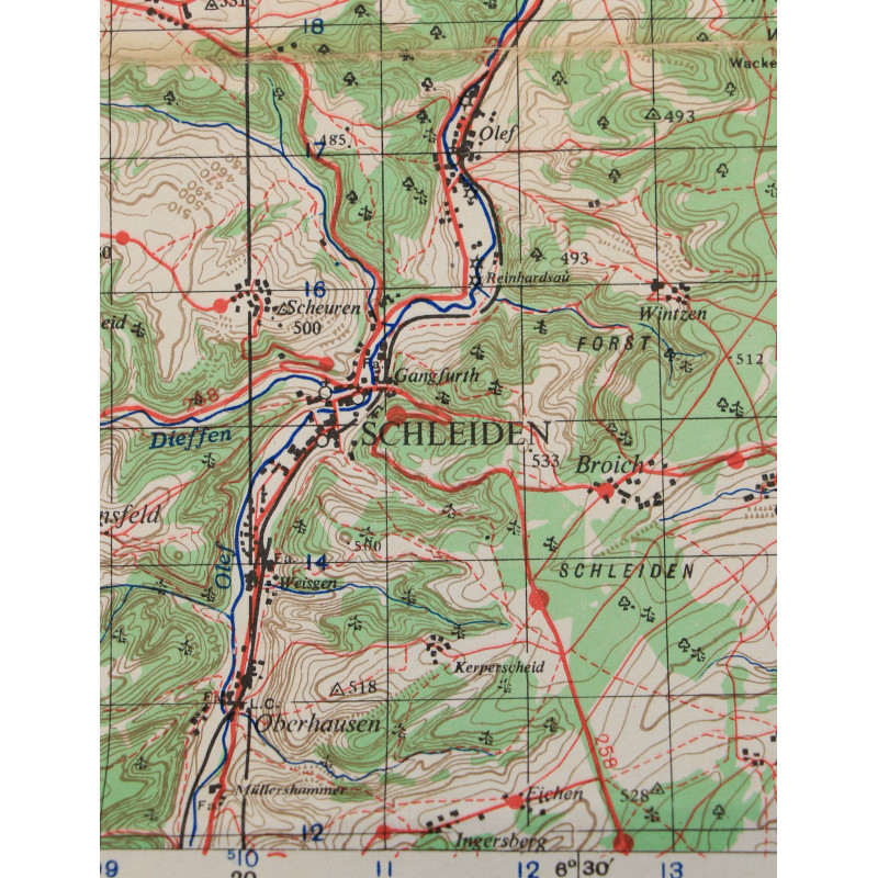 Map, Allied, SCHLEIDEN, Germany, 1945