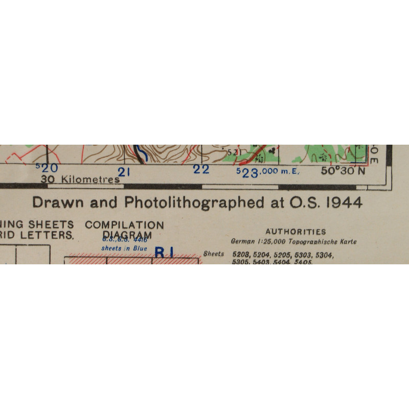 Map, Allied, SCHLEIDEN, Germany, 1945