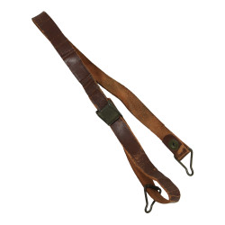 Jugulaire en cuir pour sous-casque M1 (liner), boucle OD, Hagerstown Leather Co.