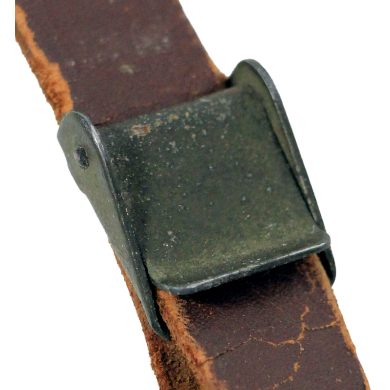 Jugulaire en cuir pour sous-casque M1 (liner), boucle OD, Hagerstown Leather Co.