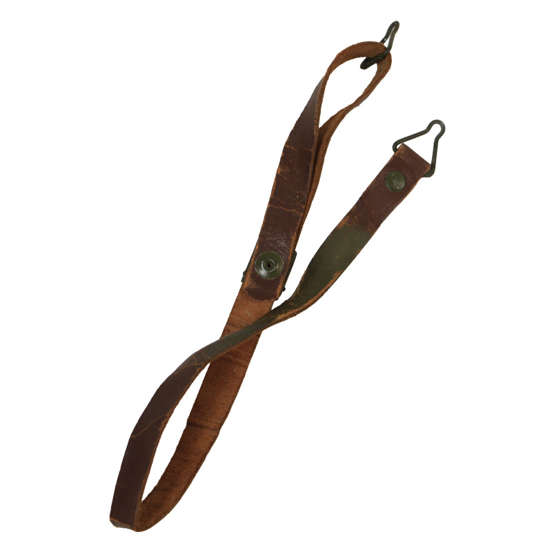 Jugulaire en cuir pour sous-casque M1 (liner), boucle OD, Hagerstown Leather Co.