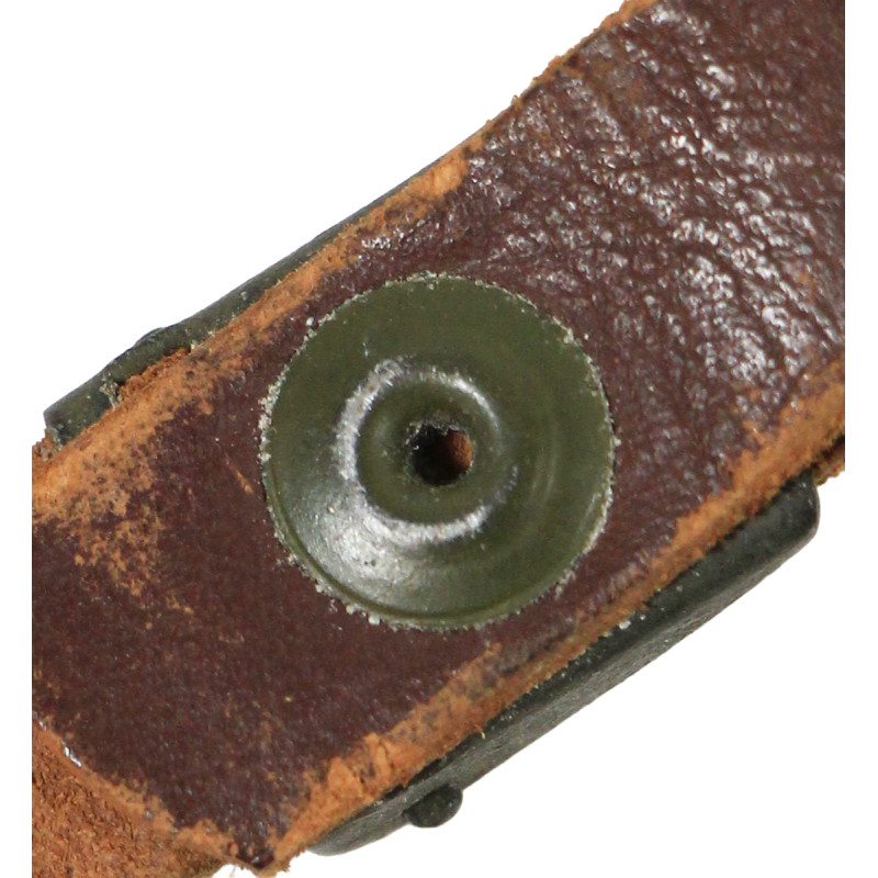 Jugulaire en cuir pour sous-casque M1 (liner), boucle OD, Hagerstown Leather Co.