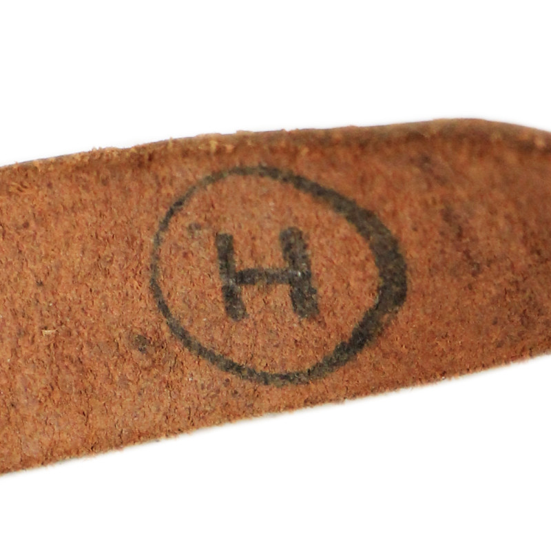 Jugulaire en cuir pour sous-casque M1 (liner), boucle OD, Hagerstown Leather Co.