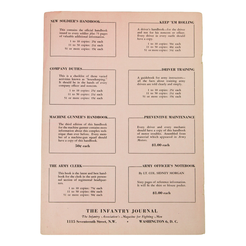 Première de couverture, Infantry Journal, octobre 1943, Airborne