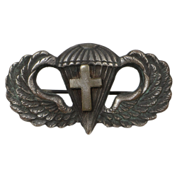 Badge, Parachutist's, 'Jump Wings', US Army, Christian Chaplain, Pin Back