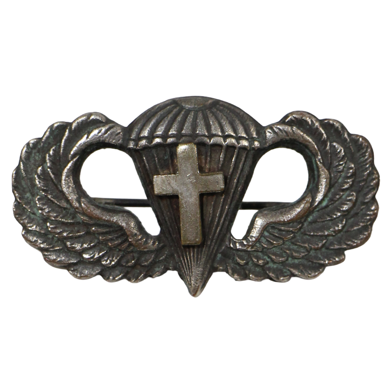 Badge, Parachutist's, 'Jump Wings', US Army, Christian Chaplain, Pin Back