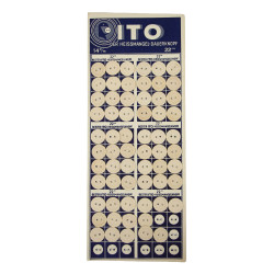 Planche de boutons, allemand, 14 mm, ITO, PRIMA