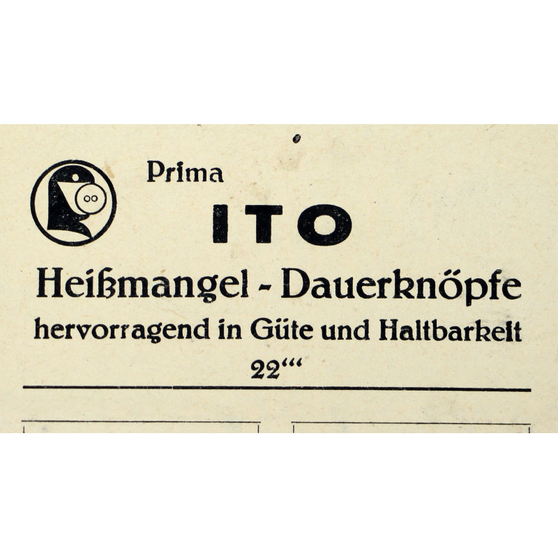 Sheet, Buttons, German, 14 mm, ITO, PRIMA