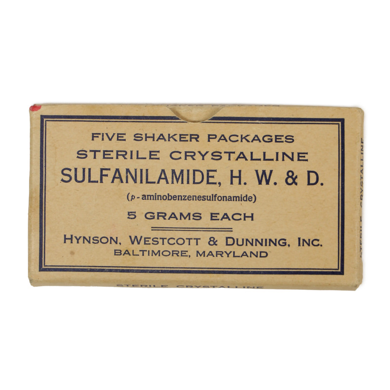 Boîte de sachets de sulfanilamides, Hynson, Westcott & Dunning, Inc.