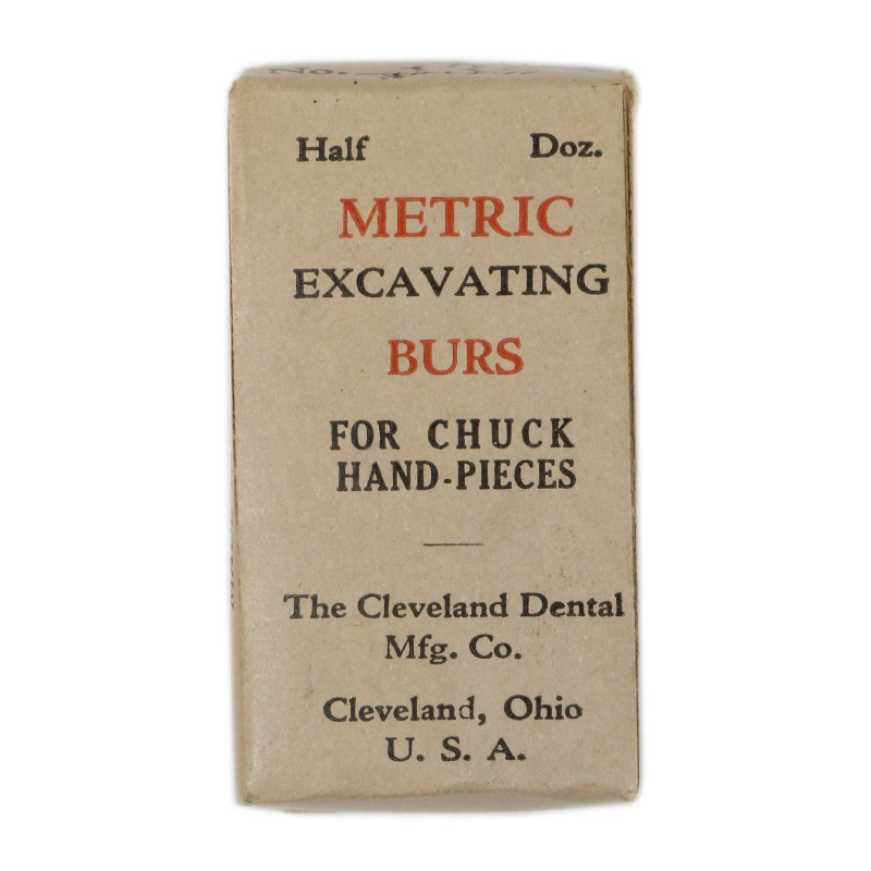 Burs, Excavating, Metric, Dental, The Cleveland Dental Mfg. Co.