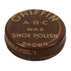 Tin, Griffin, A-B-C Wax Shoe Polish, Brown, Empty