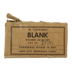 Boîte de cartouches à blanc, Calibre .30, Lake City Ordnance Plant