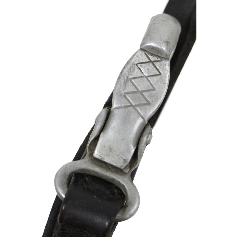 Sangle en cuir et bouchon, pour gourde allemande, HJB 39
