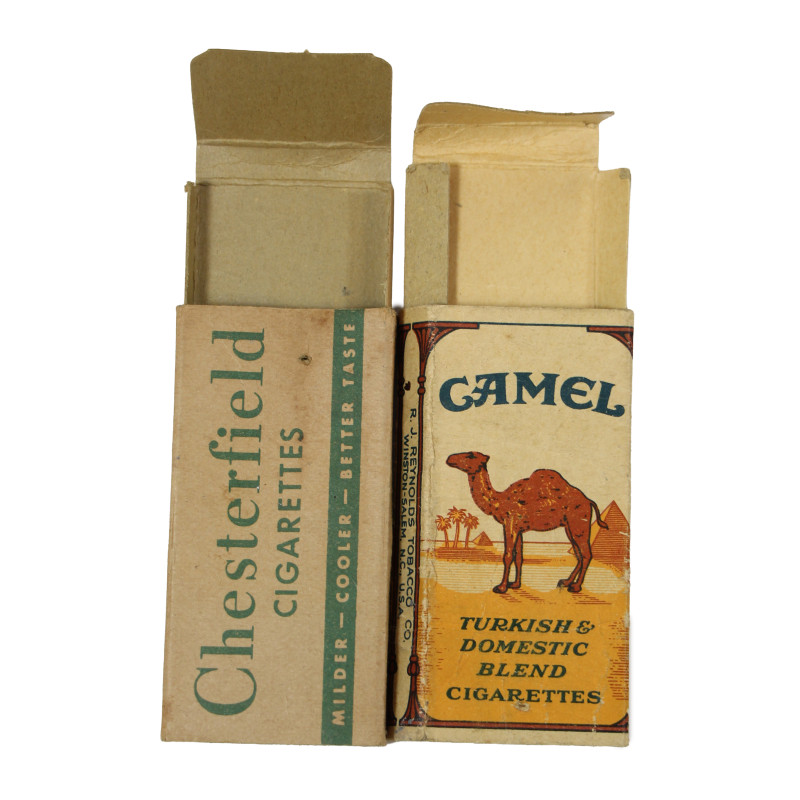 Paquets de cigarettes de ration K, vides