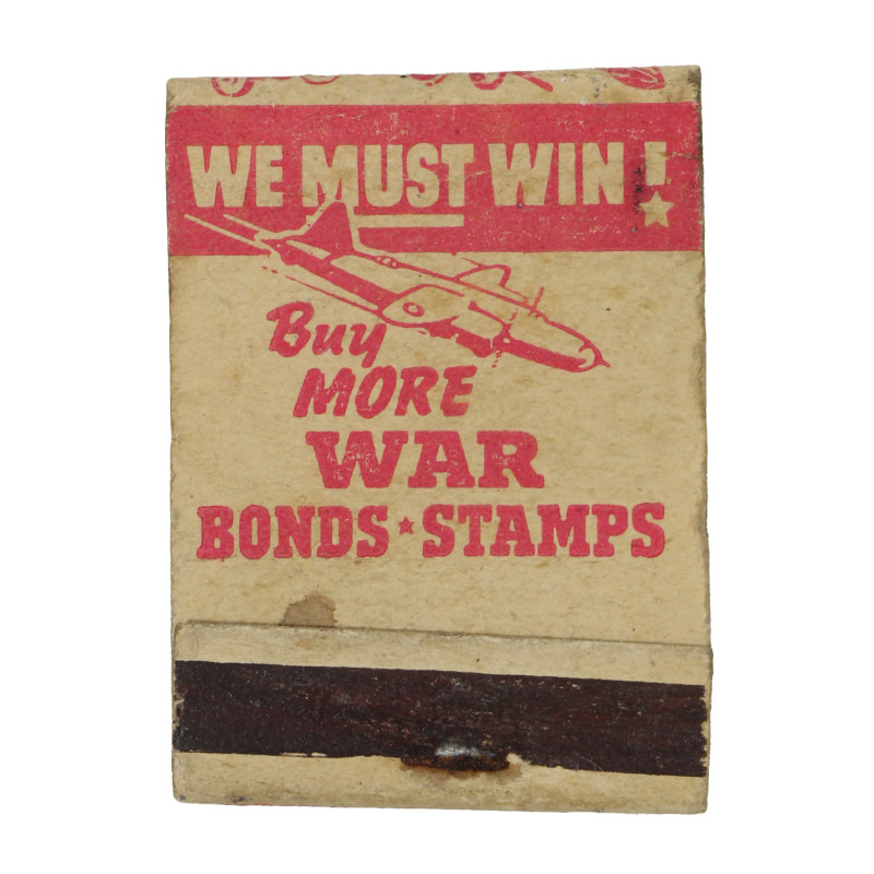 Pochette d'allumettes, We must win! Buy More WAR Bonds-Stamps