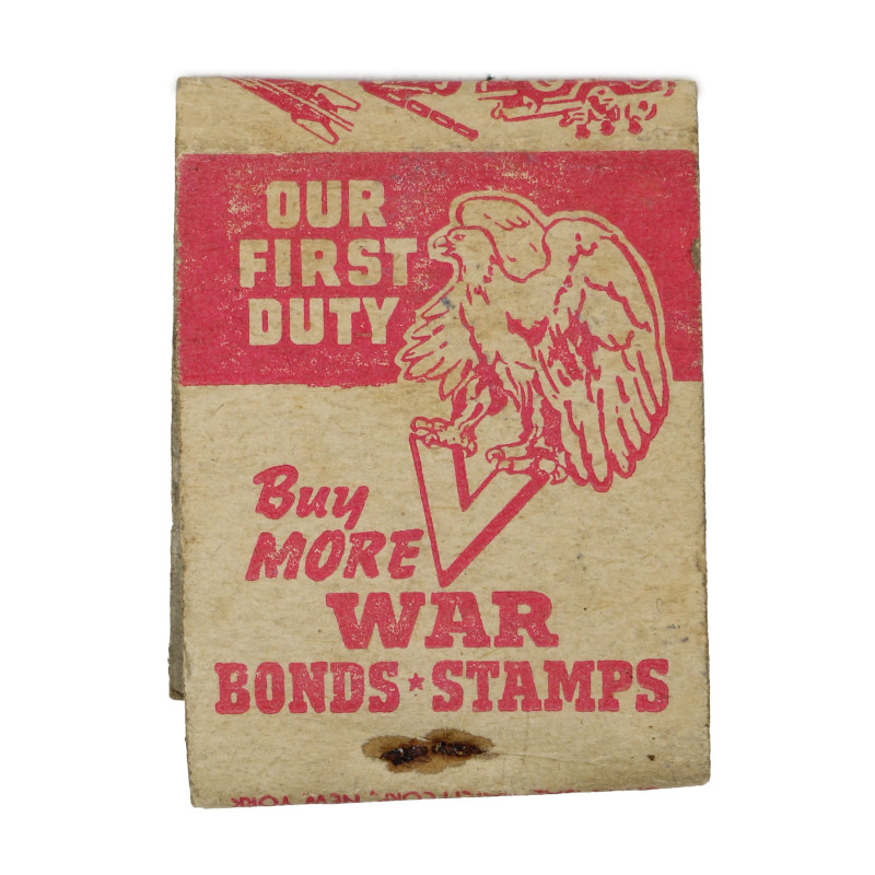 Pochette d'allumettes, We must win! Buy More WAR Bonds-Stamps